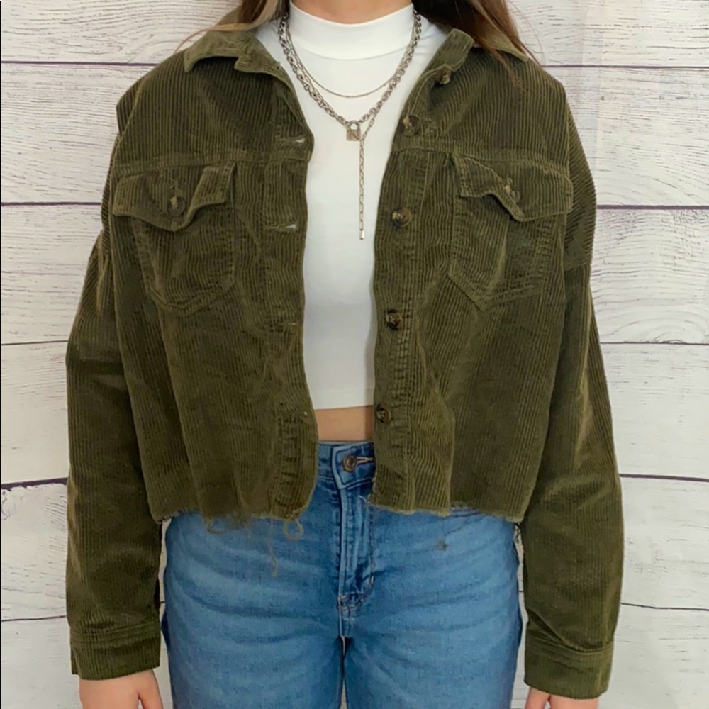 corduroy button up jacket